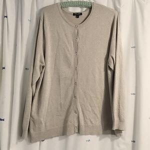 Gold sparkle button up cardigan 2x